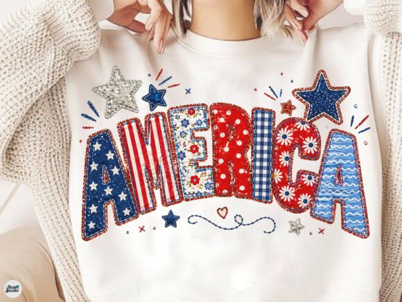 America PNG, Patriotic Coquette Yarn PNG: A Creative Asset for Bold Projects