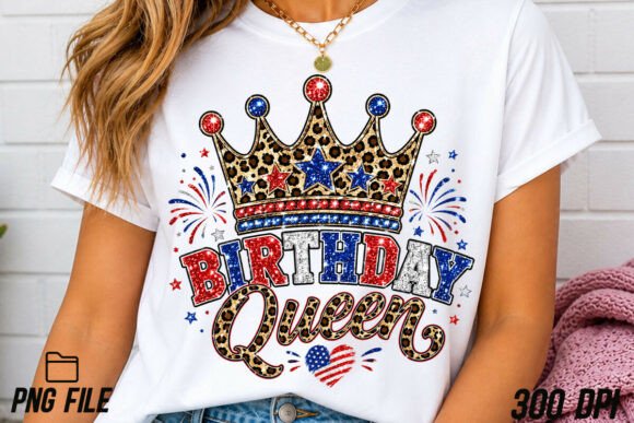 Celebrate in Style: The 4th of July Birthday Queen Crown PNG