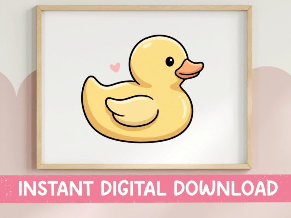 Charm and Versatility: The Cute Rubber Duck Print SVG