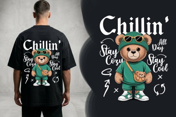 Chillin' Bear Stay Cozy PNG: Your Go-To Design Asset for Effortless Cool