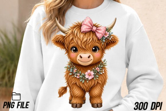 Cute Highland Cow Girl PNG: A Creative Designer's Guide