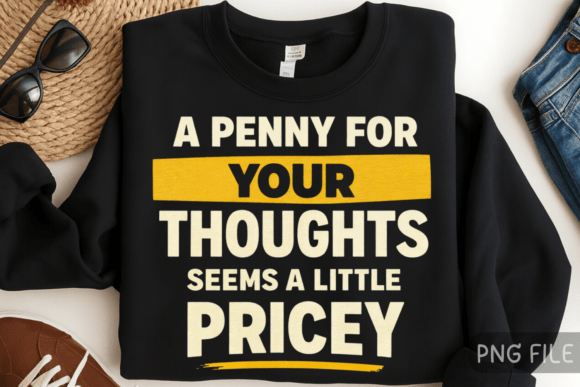 Funny Sarcastic Thoughts Shirt PNG: Bold Typography for Witty Designs
