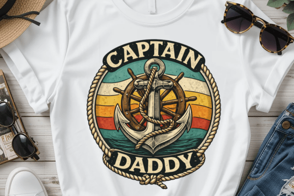 Marine Retro Daddy Shirt PNG: A Nautical Design Essential