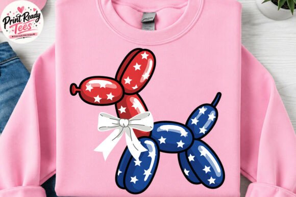 Patriotic Balloon Dog 4th of July PNG: A Modern Americana Icon