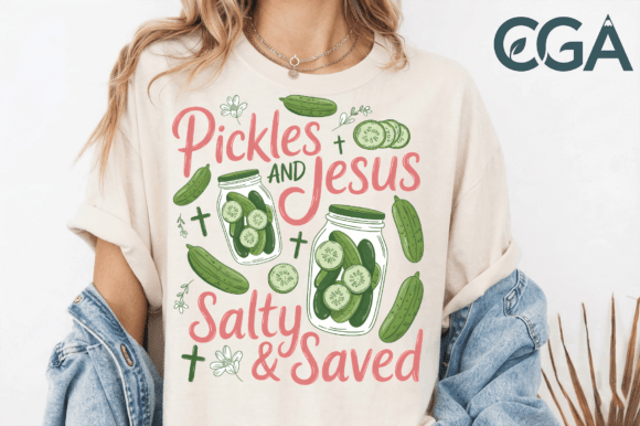Pickles and Jesus Salty and Saved PNG: A Designer's Take