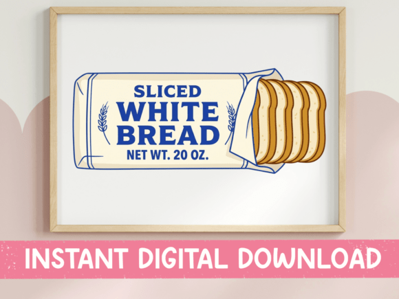 Sliced White Bread Line Art Print: A Modern Kitchen Staple