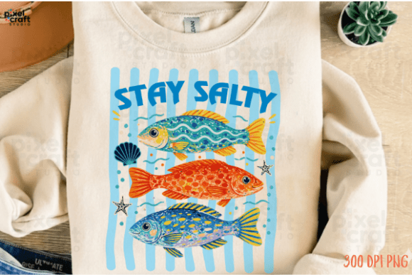 Stay Salty, Coastal Beach Shirt PNG: Your Summer Design Asset