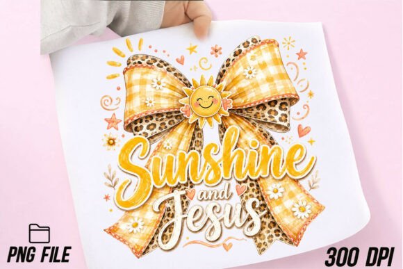 Sunshine and Jesus Coquette Bow Summer: A Designer's Take on This Preppy PNG