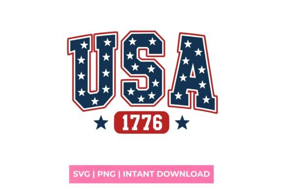 USA 1776 Patriotic Collegiate SVG: A Design Asset for Independence